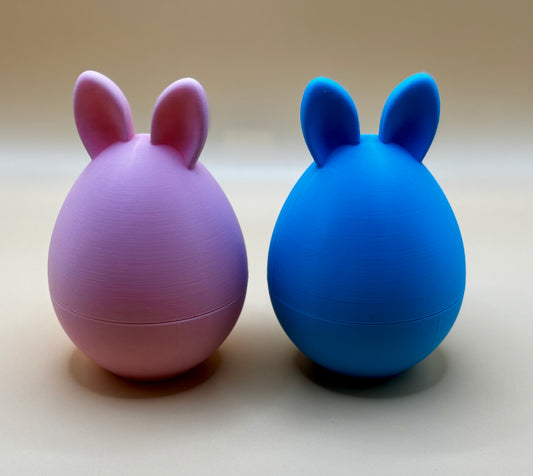 Easter Bunny Egg with Ears – Contains 3 Baby Easter Bunnies – Cute Easter Egg Gift - choice of colour