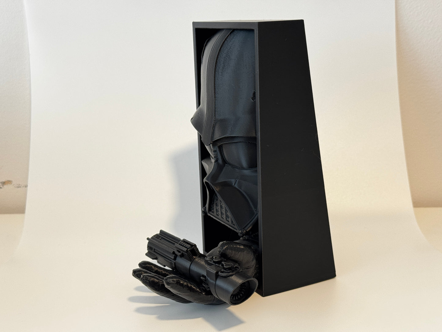 Star Wars Inspired Darth Vader with Lightsaber | Book Nook Model | Bookcase shelf | Decoration Home Decor Gift | Sci-fi art | Black