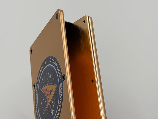 Star Trek Gold Anodized Metal Card Wallet with RFID Blocking and Starfleet Command Logo